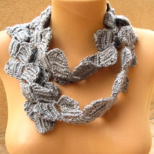 Crochet Pattern, Wrap Scarf Pattern, Crocheted Pattern, Lacy Scarf, ZigZag Crochet Scarf, Lariat Necklace image 7