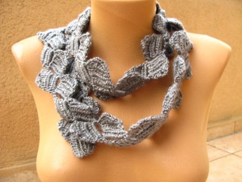 Crochet Pattern, Wrap Scarf Pattern, Crocheted Pattern, Lacy Scarf, ZigZag Crochet Scarf, Lariat Necklace image 7