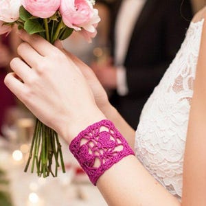 Heart Bracelet Crochet Pattern: Easy Valentine's Day Cuff (PDF Pattern)