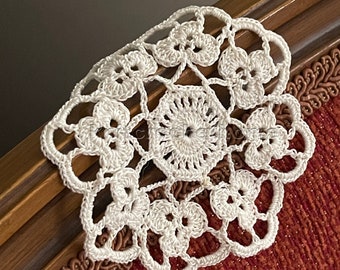 Crochet Flower Coaster Pattern: Doily Motif (PDF Download)