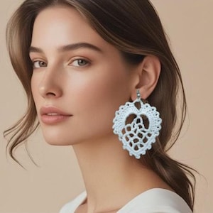 Crochet Heart Earrings Pattern: Easy Dangle Jewelry DIY (PDF Pattern)