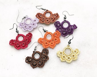 Crochet Flower Earrings Pattern: DIY Wedding Jewelry (PDF Pattern)