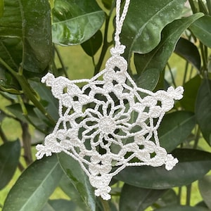 Crochet Snowflake Ornament Pattern: Christmas Star Coaster (PDF Pattern)