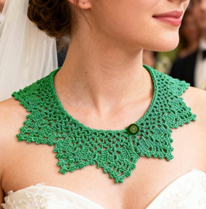 Crochet Collar Pattern: Elegant Lace (PDF Pattern) image 1