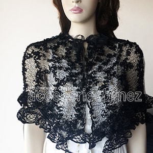 Patroon gebreide cape: poncho met ruches, schouderomslag (pdf-patroon)