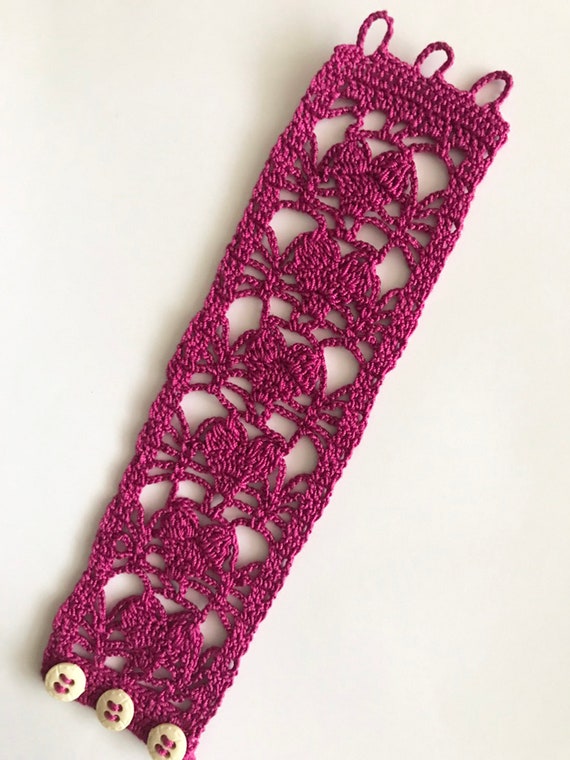 Crochette Cuff / Bracelet Pattern for Beginners - Etsy Finland