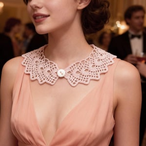 Crochet Wedding Collar Pattern: Elegant Lace (PDF Pattern) image 1