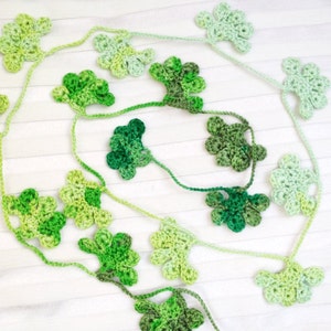 Crochet Scarf Pattern, Crochet Pattern, Wrap Scarves, Lariat Necklace, Flower Scarves, Crochet Scarf, Written Pattern, Green Scarf image 3