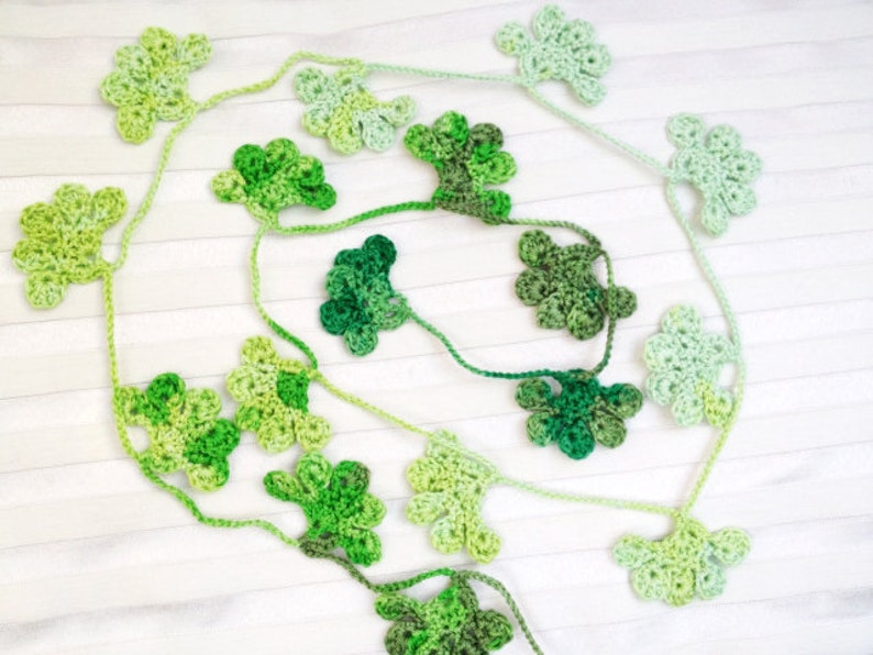 Crochet Scarf Pattern, Crochet Pattern, Wrap Scarves, Lariat Necklace, Flower Scarves, Crochet Scarf, Written Pattern, Green Scarf image 3