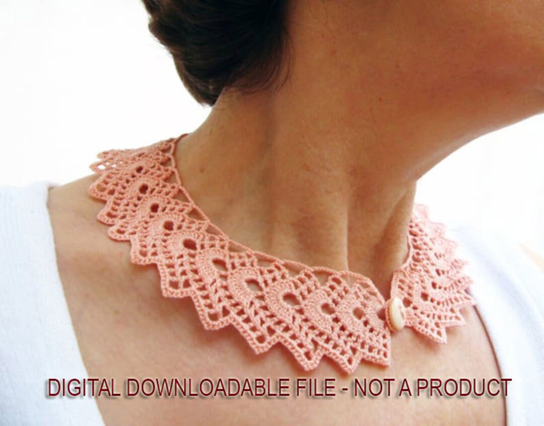 Crochet Pattern Lace Collar Necklace Pattern Wedding - Etsy