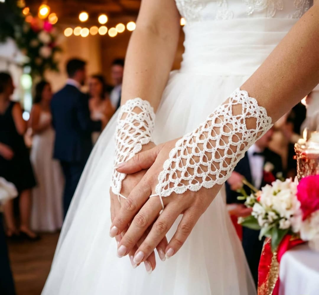 Crochet Lace Fingerless Bridal Gloves Pattern (PDF Pattern) - Etsy
