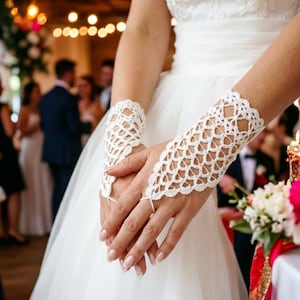 Crochet Lace Fingerless Bridal Gloves Pattern (PDF Pattern)
