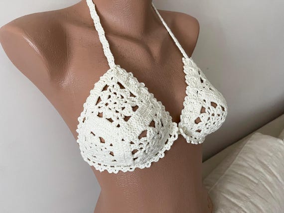 Crochet Bikini Top Pattern, Beachwear Bra (B-C cup) (PDF Pattern)