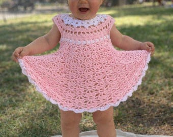 Crochet Baby Dress Pattern: 9-12 Month Size (PDF Pattern)