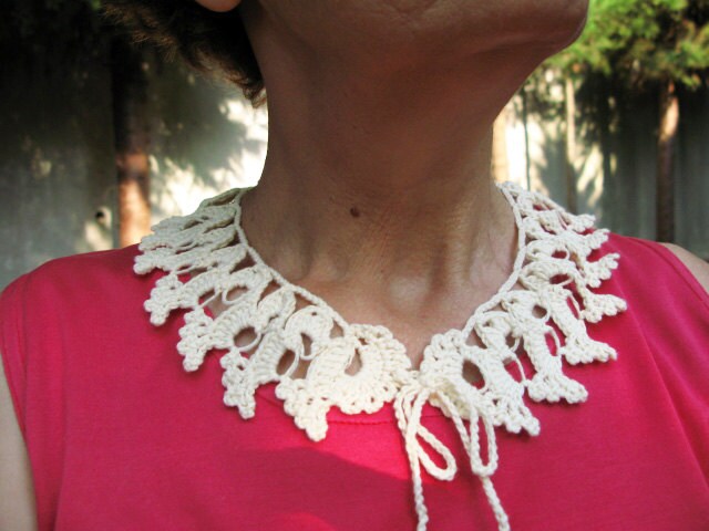 Collarette Pattern Crochet Collarette Pattern: Lovers Knot Collar (PDF Pattern) - Etsy
