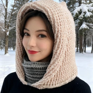 Crochet Hoodie Cowl Pattern: Balaclava Scarf (PDF Pattern)