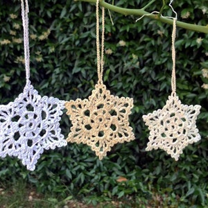 Christmas Crochet Snowflake Pattern, Easy Crochet Pattern, Beginner Crochet Pattern, Crochet Ornament, Home Decorations, Wintery Garland image 6