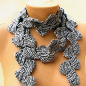 Crochet Pattern, Wrap Scarf Pattern, Crocheted Pattern, Lacy Scarf, ZigZag Crochet Scarf, Lariat Necklace image 5