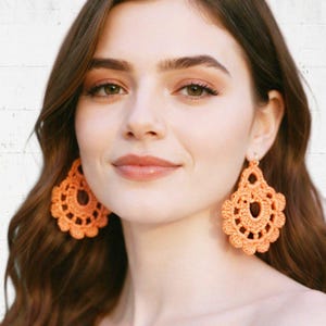 Crochet Flower Earrings Pattern: Easy Dangle Jewelry (PDF Pattern)