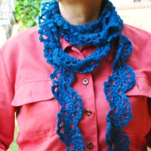 Crochet Scarf Pattern, Crochet Pattern, Wrap Scarf, Flower Scarf, Lacy Scarf, Scarves, Scarf Pattern image 3