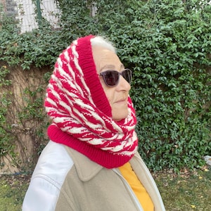 Knitting Cowl Pattern, Knitted Pattern Cowl, Knitting Hood Scarf Pattern,  Knitting Cowl Pattern, Neck Warmer Knitting Pattern
