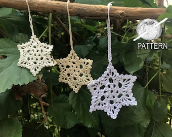 Christmas Crochet Snowflake Pattern, Easy Crochet Pattern, Beginner Crochet Pattern, Crochet Ornament, Home Decorations, Wintery Garland