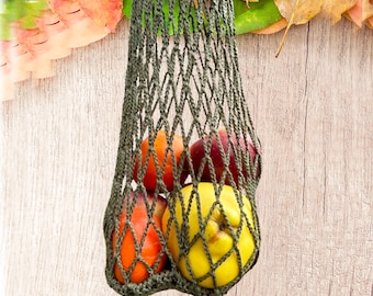 Patrón de bolsa de mercado de crochet, bolsa de compras plegable de malla (patrón PDF)