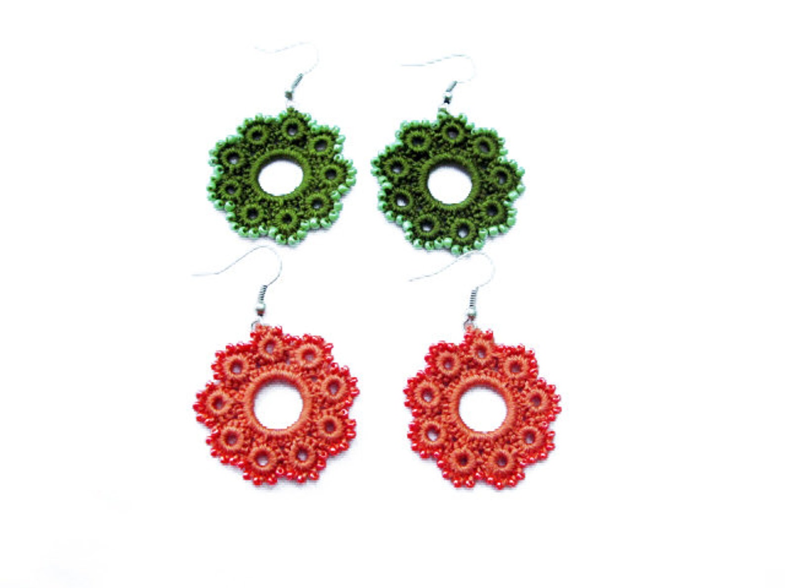 Beading Crochet Earrings Pattern Crochet Earrings Pattern Etsy