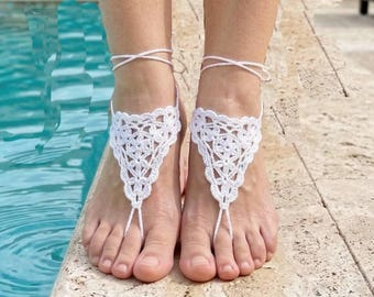 Crochet Barefoot Sandals Pattern: Beach Wedding Accessory (PDF Pattern)