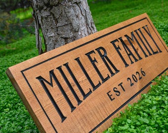 Personalisiertes Familienname Holzschild, Graviertes Holzschild, Rustikales Wohndekor, Housewarming Geschenk, Benutzerdefinierte Holzschild, Lakehouse Decor