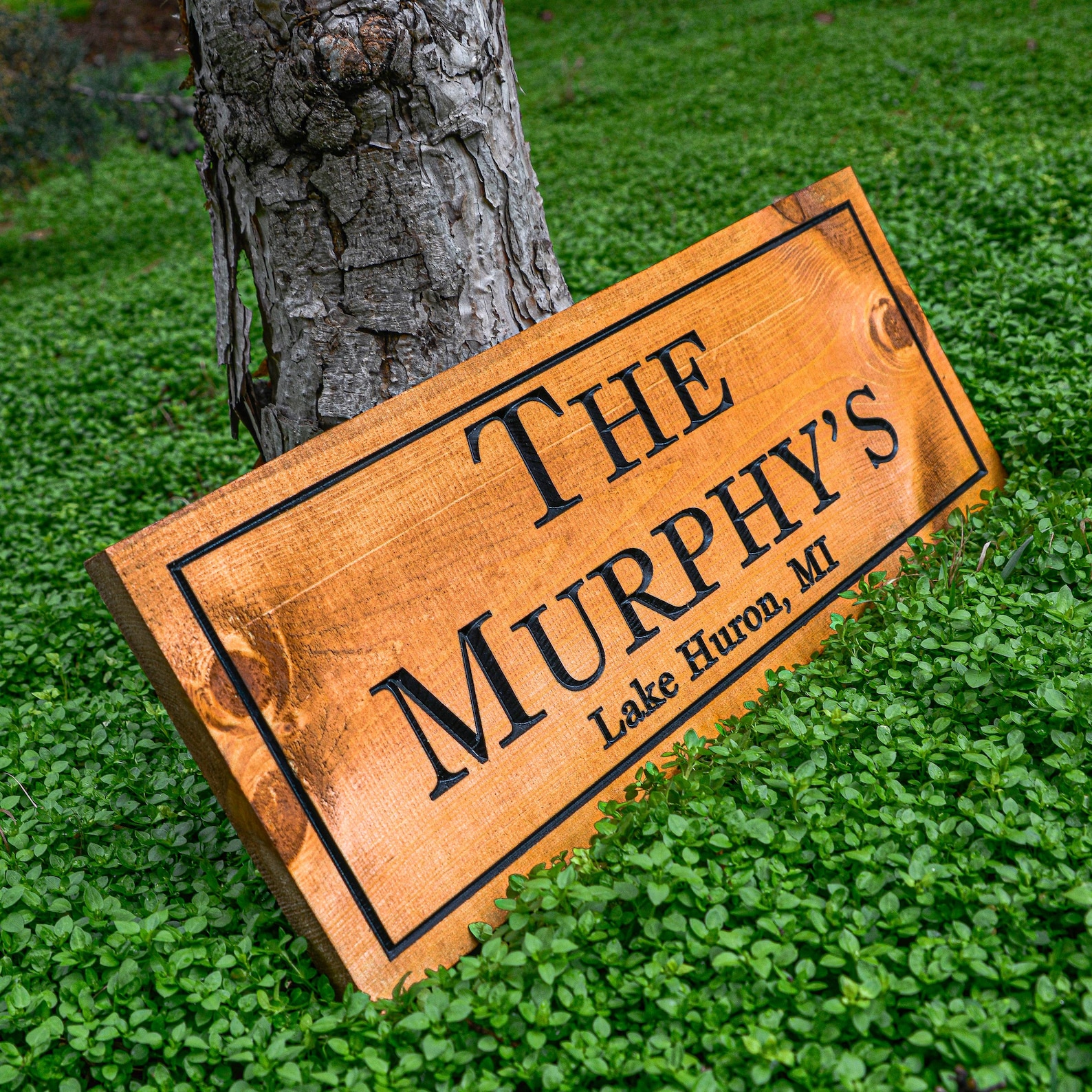 Personalized Carved Wood Sign, Rustic Cabin Sign, Custom Family Name ...