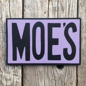 Moe's Tavern Sign | The Simpsons | Handmade Screen Printed Sign | Cartoon | Gift For Bartender | TV | Pop Culture | Bar Decor | Drinker Gift