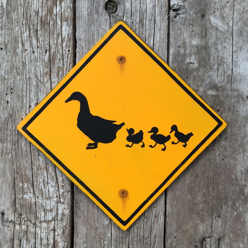 Duck Crossing Road Sign Handmade Vintage Highway Sign | Etsy