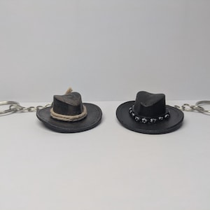 Red Dead Redemption Arthur Morgan and John Marston Hat Keychains