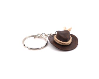 Redemption Cowboy Hat Keychain | Western Outlaw Hat Charm | Handmade Gaming Gift