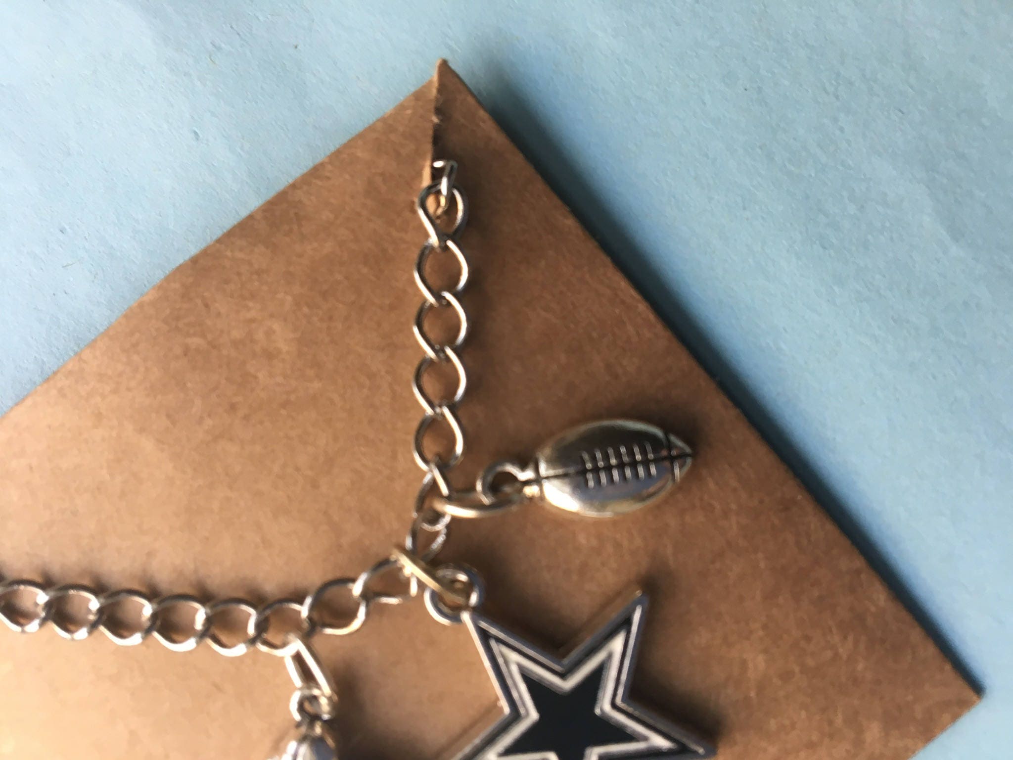 Dallas Cowboy 20 Chain Silvertone Dallas Jewelry Sports Etsy UK