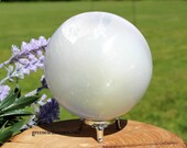 XXL Selenite Sphere, 2lb 6oz Medium, Angels, Crystal Healing, Feng Shui, White Selenite, Rock Hound, Crystals, White Stones,
