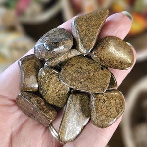 Bronzite Tumbled Stone, One, Rock Hound, Crystal Healing, Crystal Grids, Feng Shui, Artisan, Metaphysical, New Age image 2