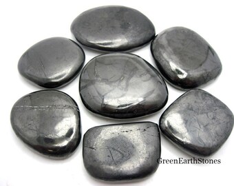 Shungite Palm Stone ONE, Crystal Healing, Russia, Crystal Grids, Protection, Carbon, Rock Hound, Black