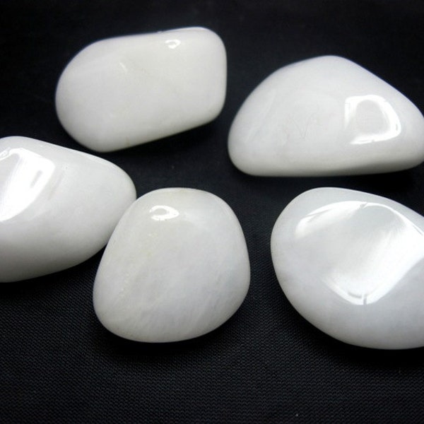 Snow Quartz Tumbled Stone, Large,  White, Good Fortune, Fung Shui, Meditation, Crystal Healing, Rock Hound,