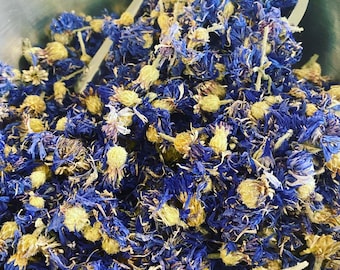 Cornflower Whole, Dried, 1 ounce, Herbals, Apothecary, Tea, Facials