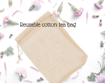 Cotton Tea Bag, Reusable, Herbal Bag