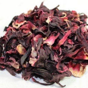 Hibiscus Dried Flowers 1oz, Divination, Magic, Spells, Herbs, Herbology, Dream Pillow, Hibiscus sabdariffa, Aromatherapy, Kitchen, Herbals,