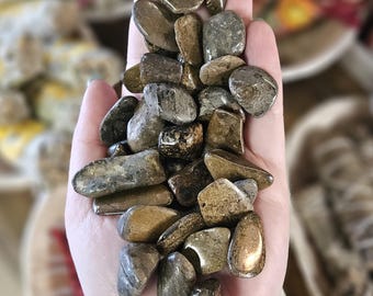 Bronzite Tumbled Stone, One, Rock Hound, Crystal Healing, Crystal Grids, Feng Shui, Artisan, Metaphysical, New Age