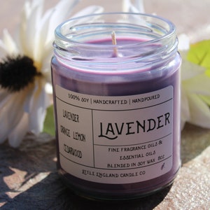 4oz Soy Candle Aromatherapy AMAZING SCENT Handmade Lavender Highly Scented 