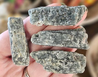 Green Kyanite, One, Rough, Metaphysical, Rock Hound, Crystal Healing