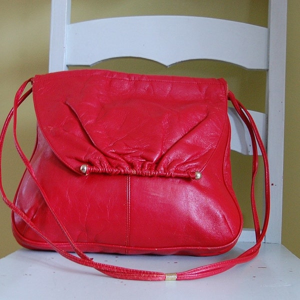 Vintage Red Leather Purse