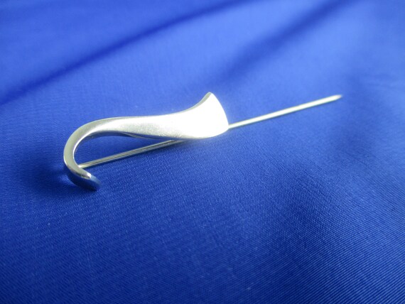 Sterling Silver Modern Abstract Stick Pin Free Fo… - image 6
