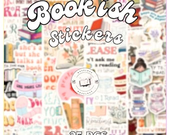 25 adesivi per libri / adesivi per appassionati di libri / adesivi per Kindle / adesivi per lettori / adesivi per laptop / set di adesivi / Booktok / Bookstagram / libri