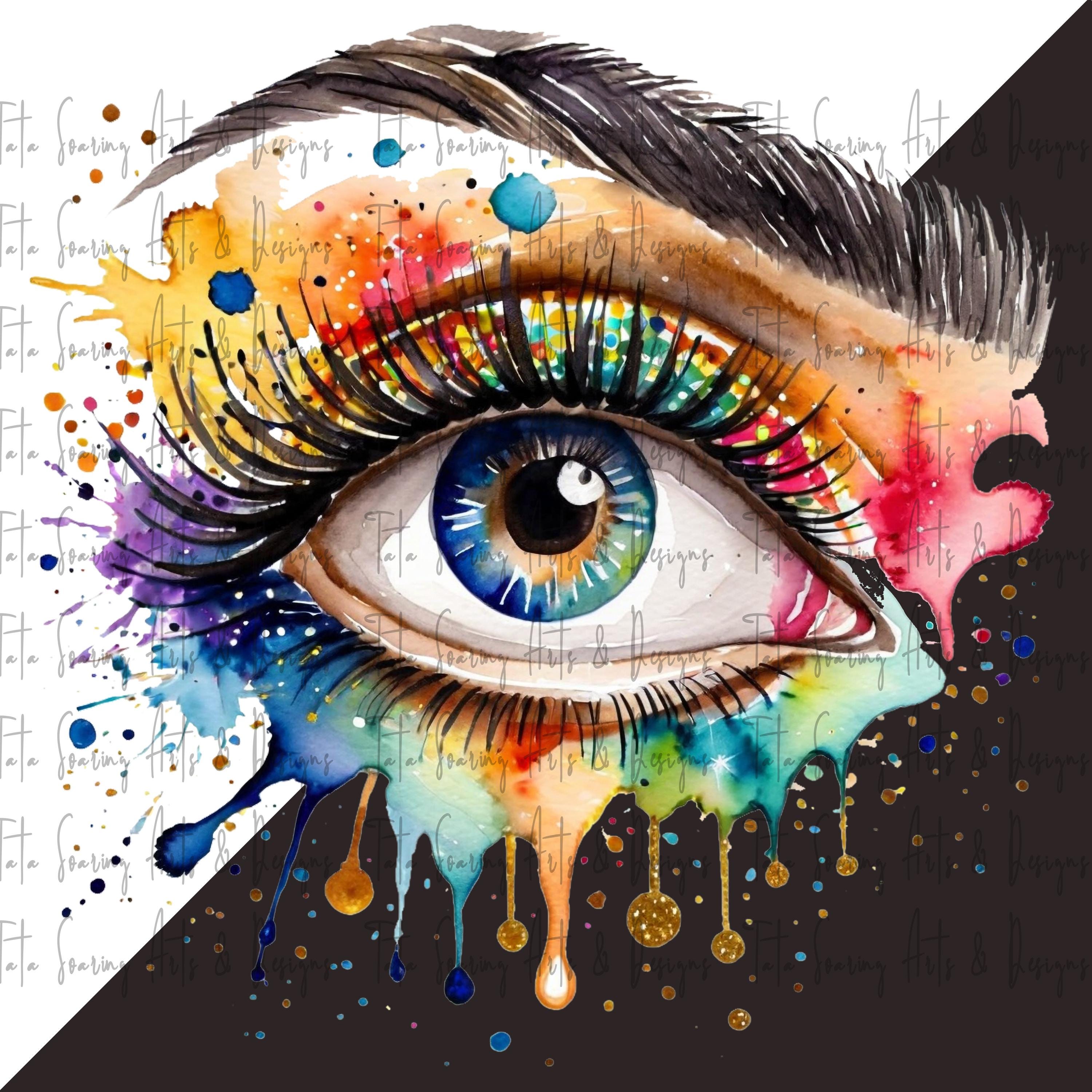 18 Watercolor Eye Clipart, Human Eye Clipart, Printable Watercolor ...